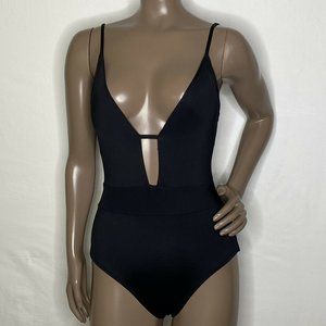 Becca Plunge V-Neck Swimsuit Back Keyhole